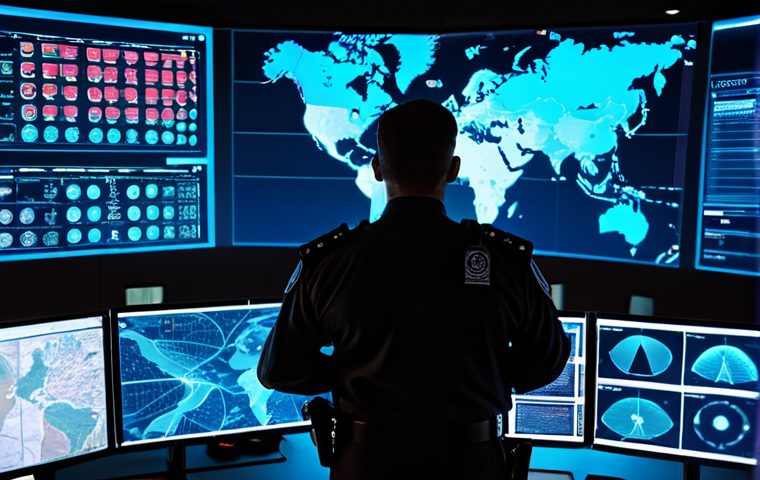 **
    "A sleek, futuristic aviation security control center at dusk. In the foreground, a professional security officer, seen in silhouette, stands vigil. Multiple transparent holographic screens surround them, displaying intricate data visualizations of global cyber threat maps, live drone detection feeds, and abstract representations of digital security protocols. The atmosphere is intensely focused and vigilant, symbolizing a high-tech 'shield' actively defending against evolving, unseen threats in the digital and aerial space. Soft, glowing UI elements illuminate the scene, emphasizing cutting-edge technology and human expertise."

2.  **Prompt for