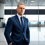 항공보안관리사 이직 성공 전략 - Confident Airport Security Manager**

"A professional Aviation Security Manager, fully clothed in ap...