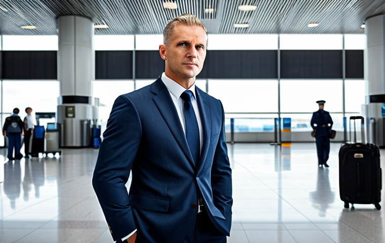 항공보안관리사 이직 성공 전략 - Confident Airport Security Manager**

"A professional Aviation Security Manager, fully clothed in ap...