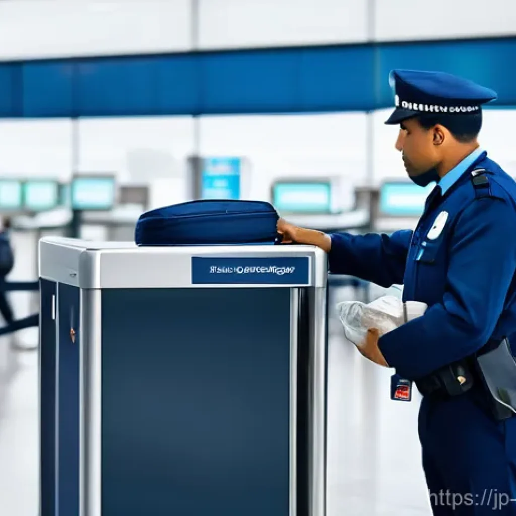 항공보안관리사와 국제 공항 관리 - **Prompt 1: Vigilant Airport Security Professional at a Modern Checkpoint**
    "A highly detailed, ...