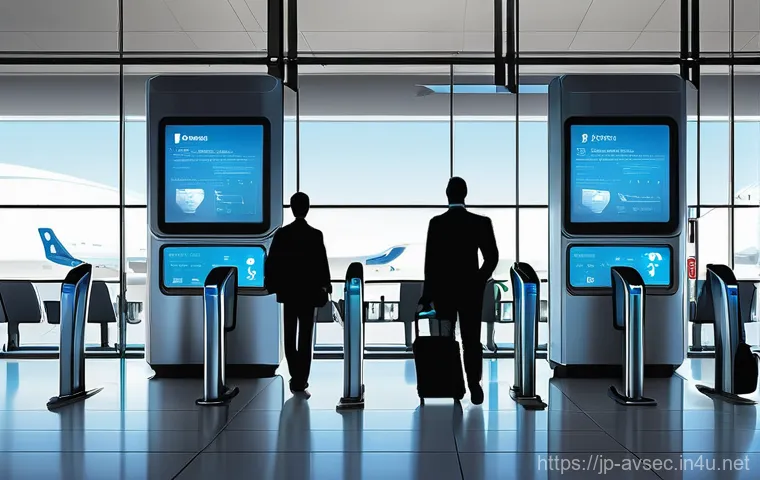 항공보안관리사와 국제 공항 관리 - **Prompt 1: Vigilant Airport Security Professional at a Modern Checkpoint**
    "A highly detailed, ...