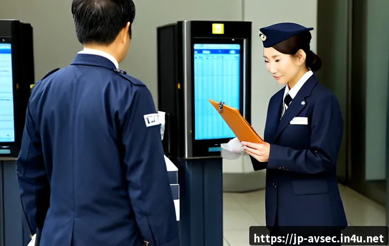 항공보안관리사 실무 체크리스트 - Photorealistic airport security manager in a neat professional uniform reviewing a blank clipboard c...